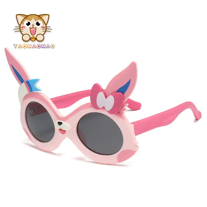Pink Cartoon Polarized Sunglasses for Kids - Image 8