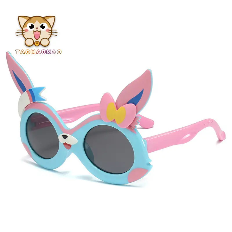 Pink Cartoon Polarized Sunglasses for Kids - Image 9