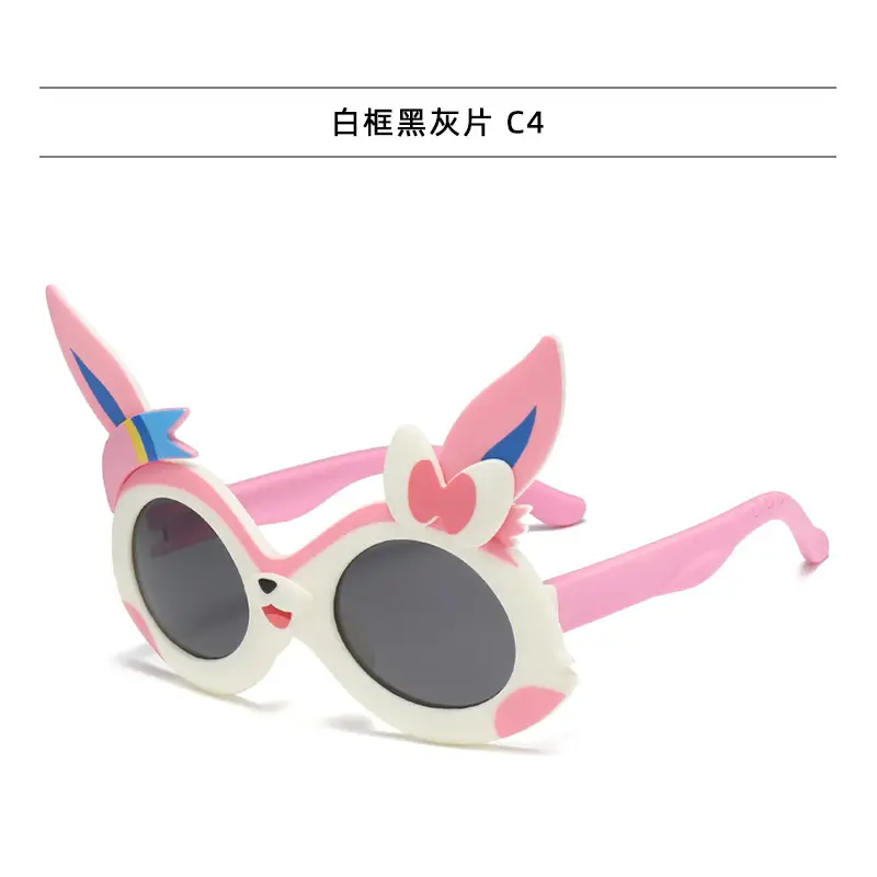 Pink Cartoon Polarized Sunglasses for Kids - Image 4