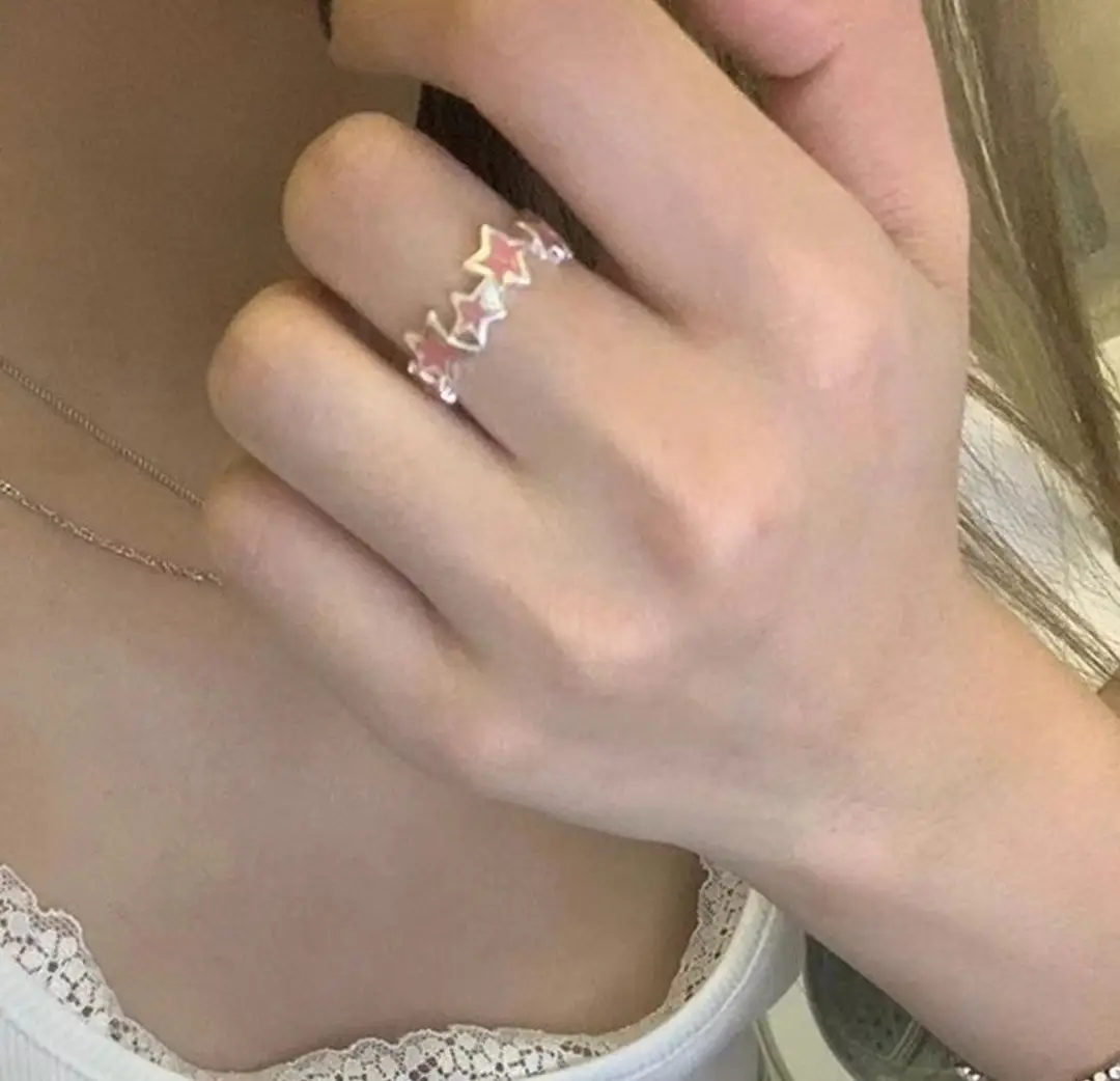 Ins Japanese and Korean Simple Wavy Ring Personalized Ring Niche Design Elegant Popular Tail Ring Finger Set for Women — feature 15