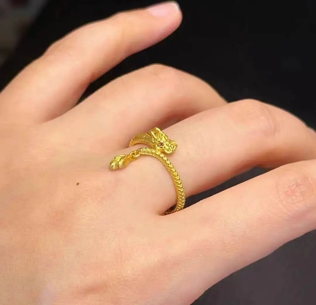 Ins Japanese and Korean Simple Wavy Ring Personalized Ring Niche Design Elegant Popular Tail Ring Finger Set for Women