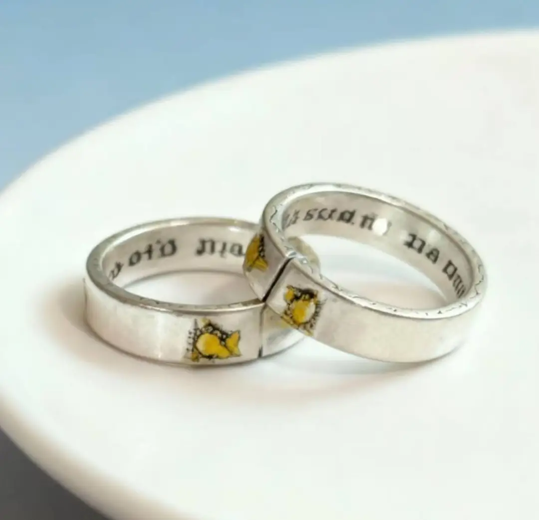 Ins Japanese and Korean Simple Wavy Ring Personalized Ring Niche Design Elegant Popular Tail Ring Finger Set for Women