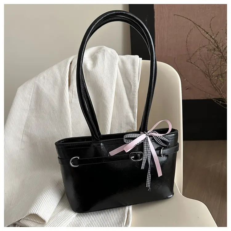 Women's Beige Bow Handbag Spring Summer 2025 - Image 9
