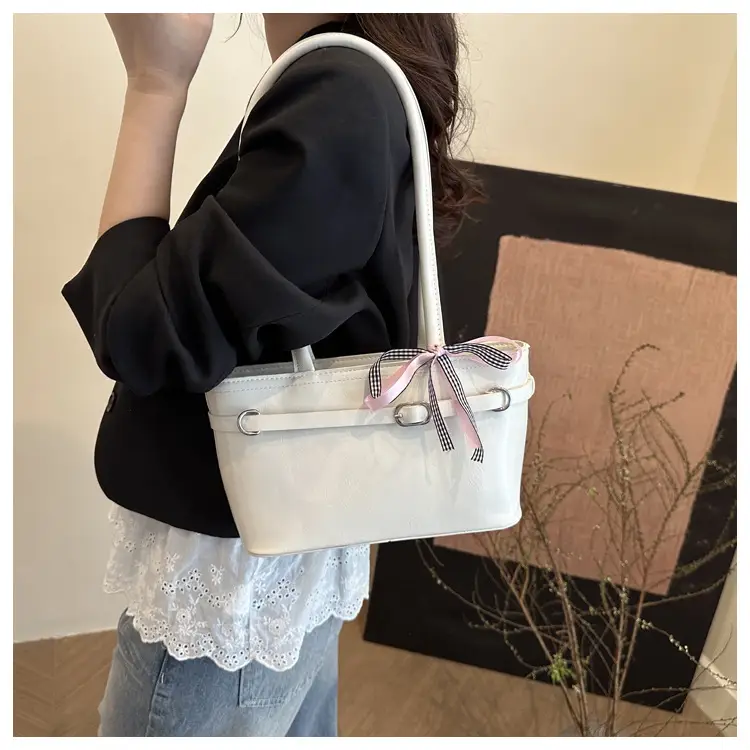 Women's Beige Bow Handbag Spring Summer 2025 — feature 16
