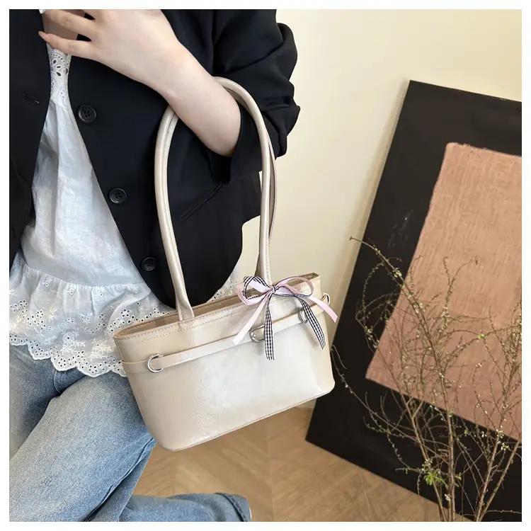 Women's Beige Bow Handbag Spring Summer 2025 — feature 18