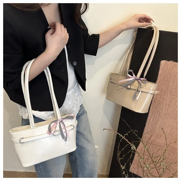 Women's Beige Bow Handbag Spring Summer 2025 — feature 19