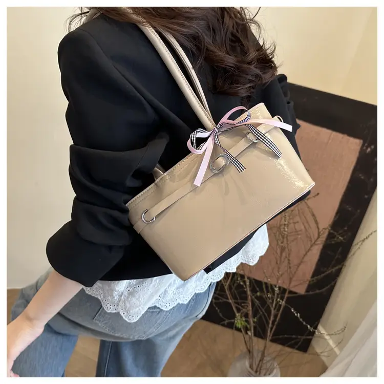 Women's Beige Bow Handbag Spring Summer 2025 — feature 21