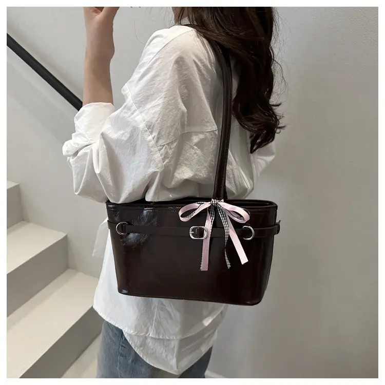 Women's Beige Bow Handbag Spring Summer 2025 — feature 34