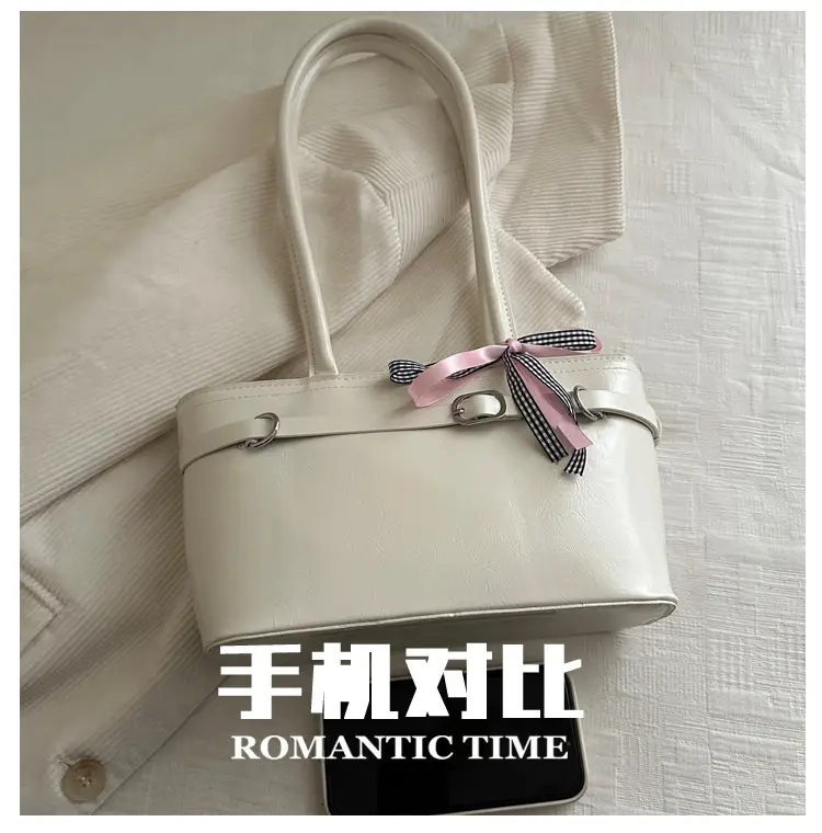 Women's Beige Bow Handbag Spring Summer 2025 — feature 5