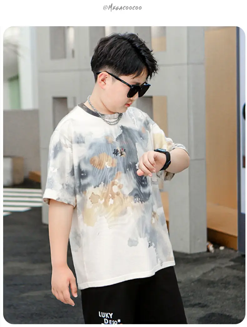 Chubby Boys Quick Drying T-Shirt Large Loose Summer Wear — feature 10