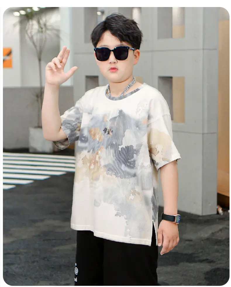Chubby Boys Quick Drying T-Shirt Large Loose Summer Wear — feature 15