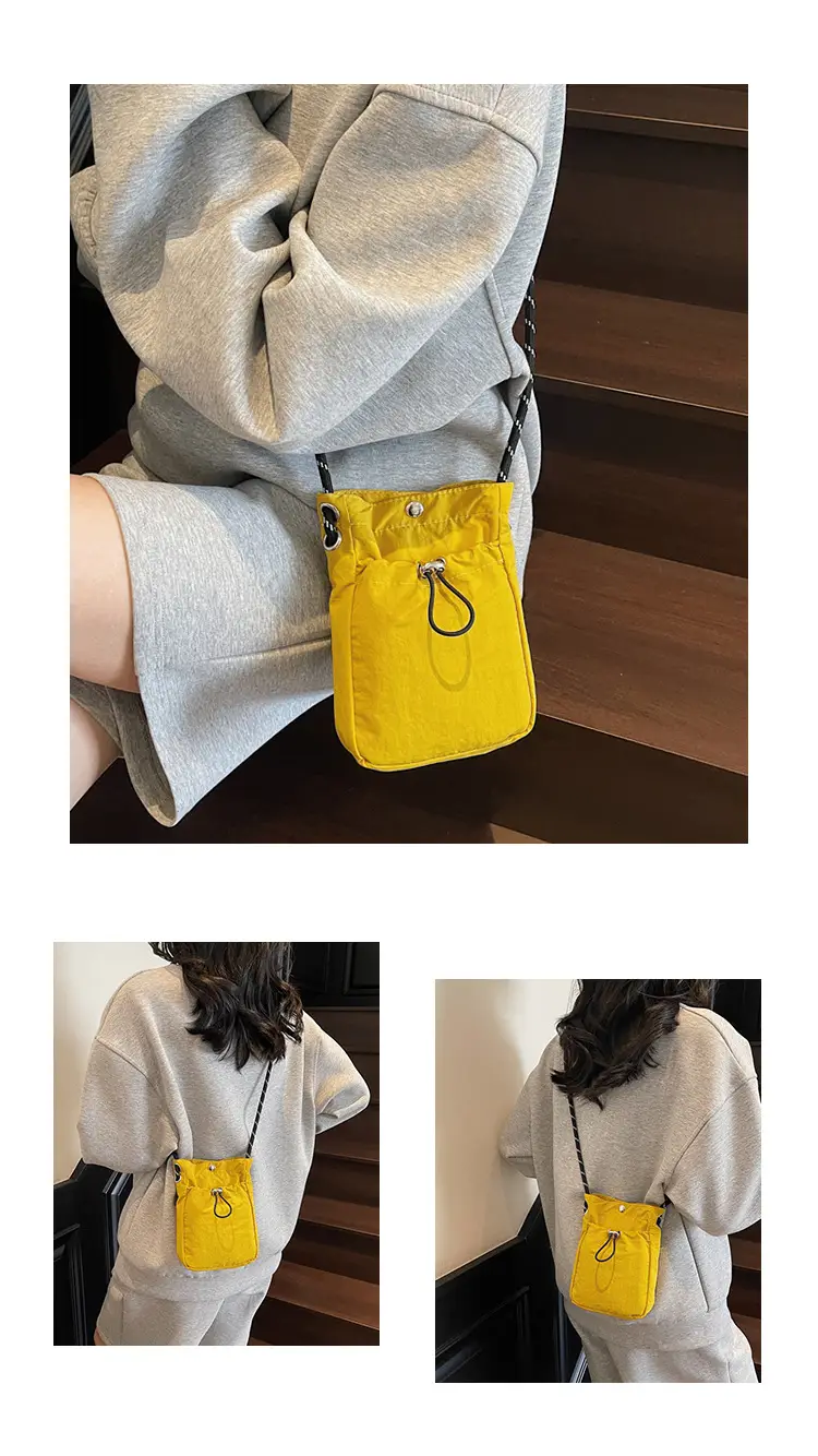 2025 Yellow Drawstring Shoulder Crossbody Bag for Women — feature 15