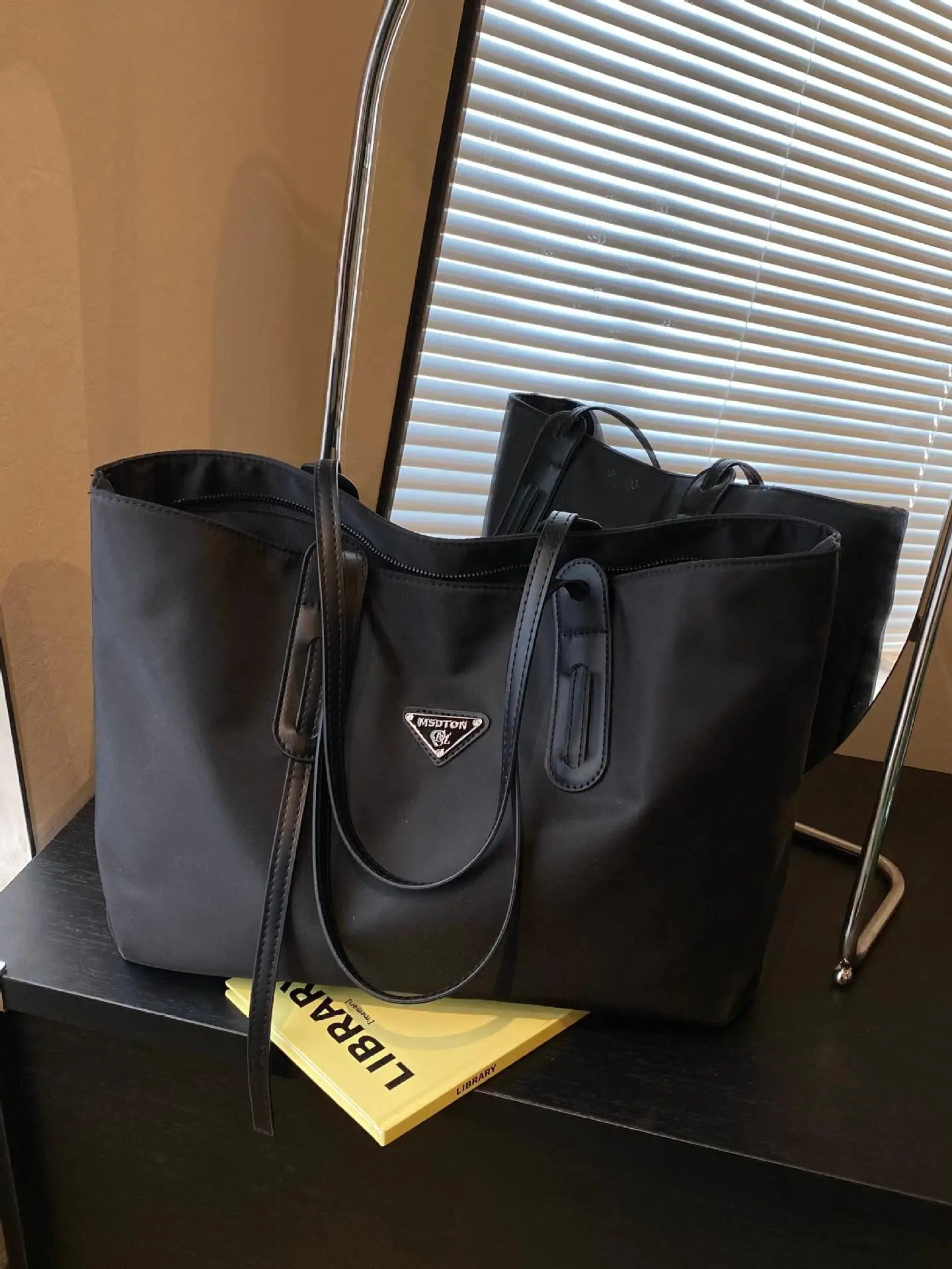 Black Oxford Tote Bag Women 2025 Casual Lightweight - Image 3