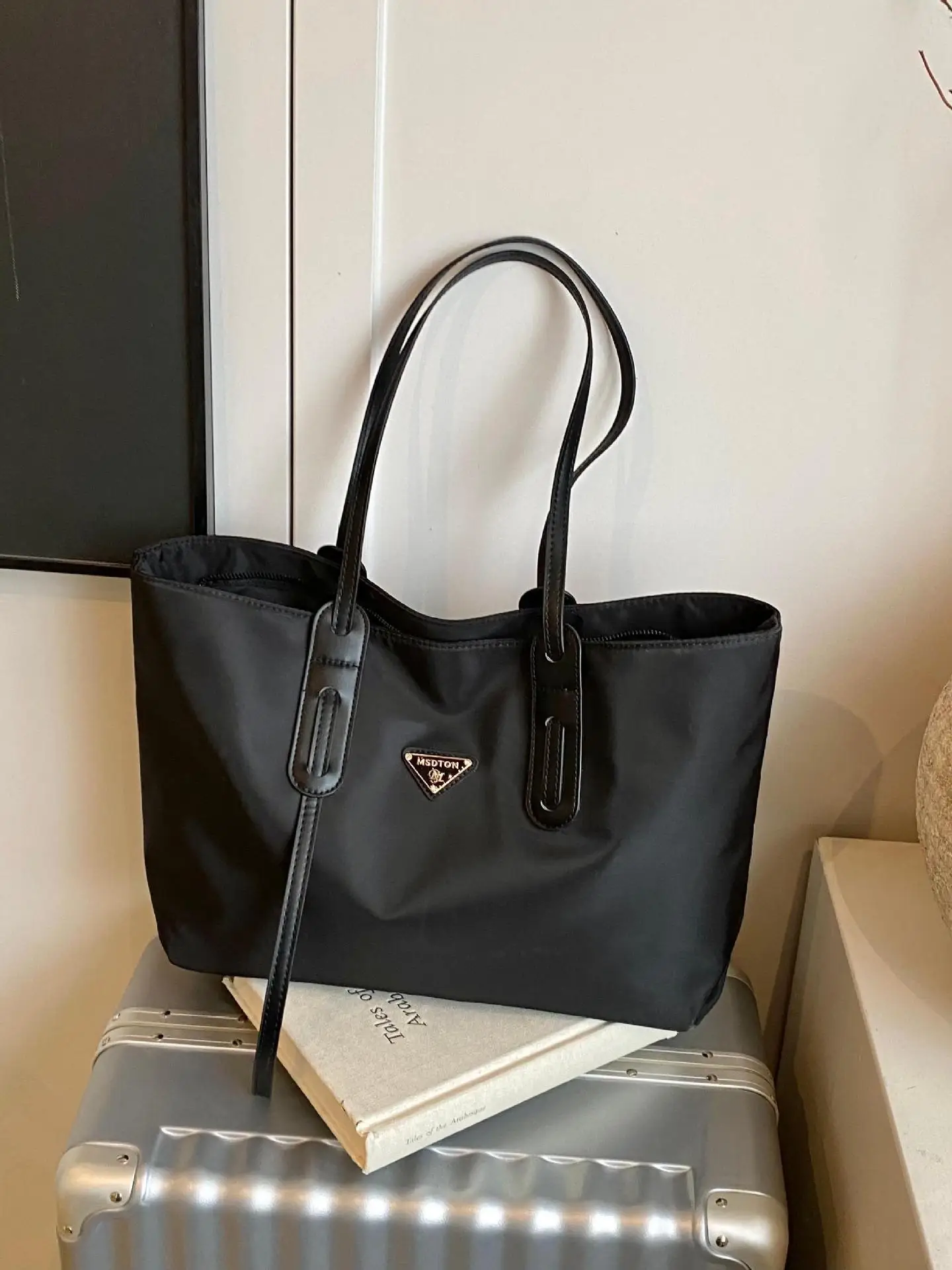 Black Oxford Tote Bag Women 2025 Casual Lightweight - Image 5