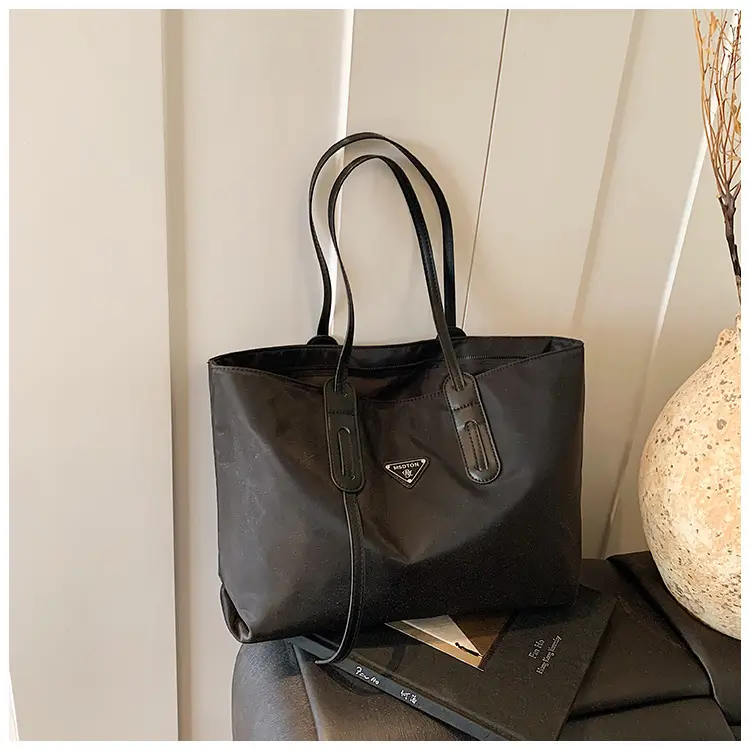 Black Oxford Tote Bag Women 2025 Casual Lightweight — feature 12