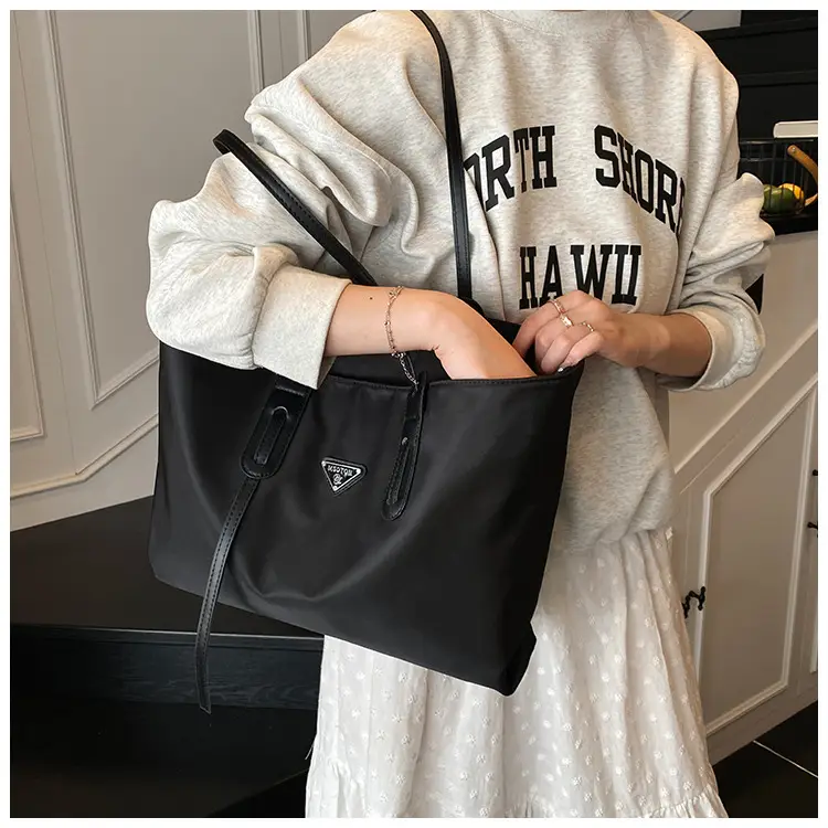 Black Oxford Tote Bag Women 2025 Casual Lightweight — feature 19