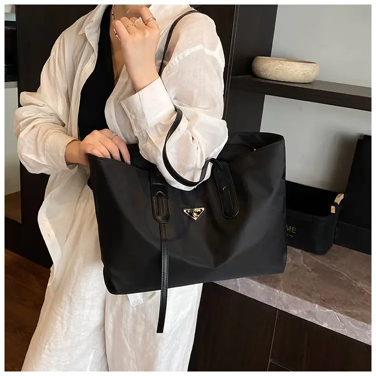 Black Oxford Tote Bag Women 2025 Casual Lightweight — feature 20