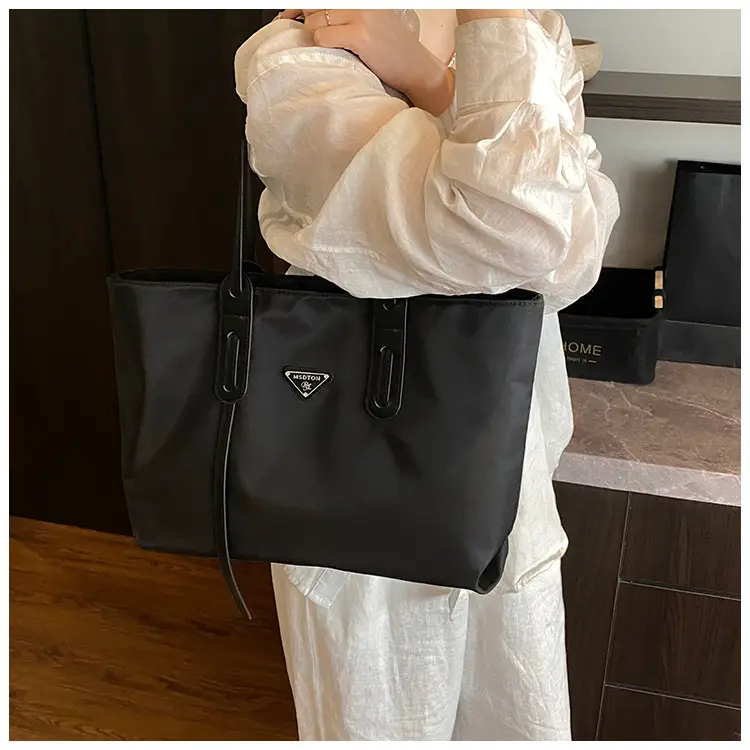 Black Oxford Tote Bag Women 2025 Casual Lightweight — feature 21