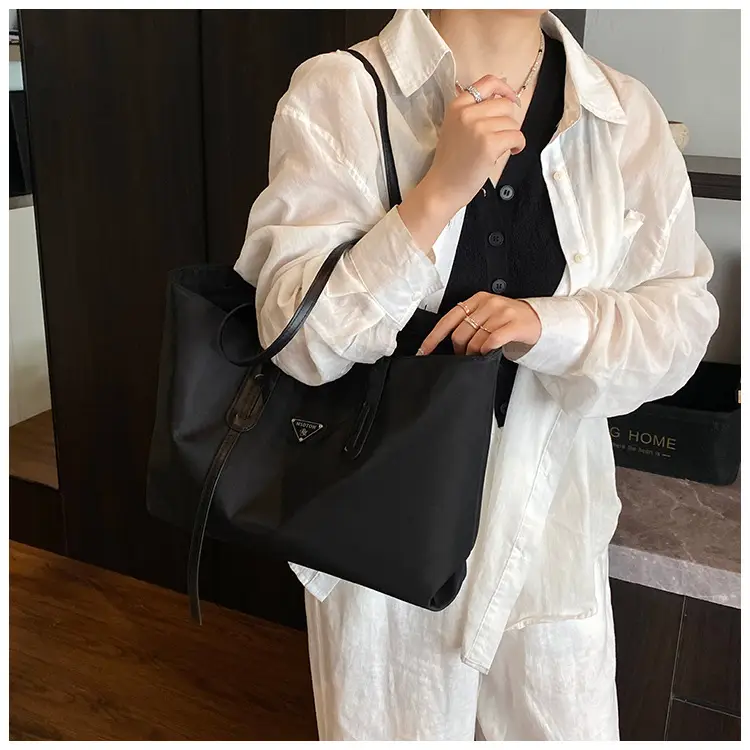 Black Oxford Tote Bag Women 2025 Casual Lightweight — feature 22