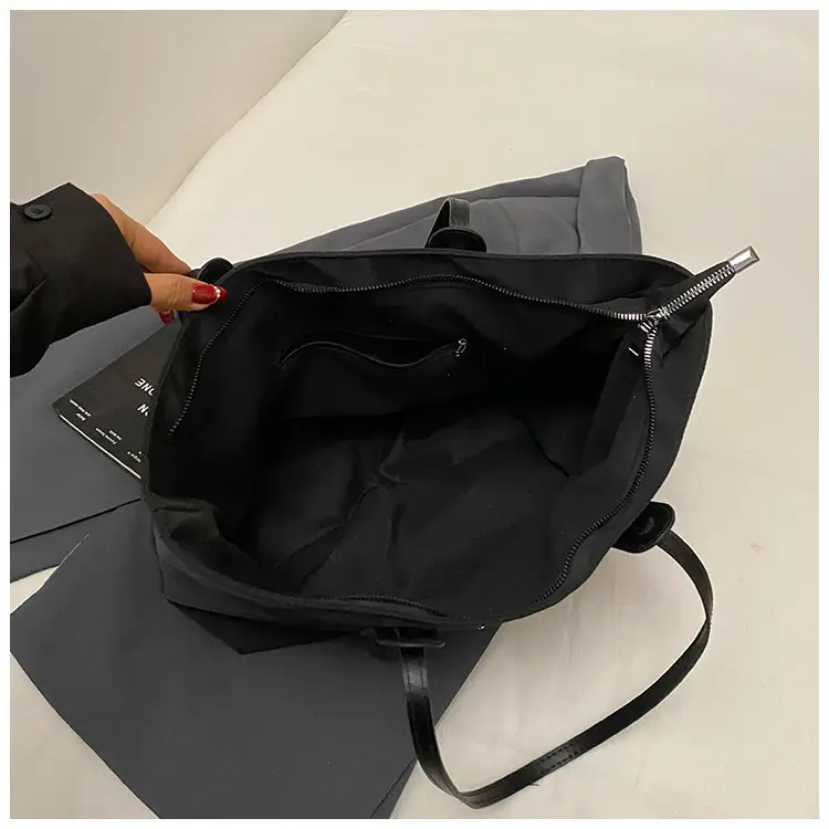 Black Oxford Tote Bag Women 2025 Casual Lightweight — feature 5