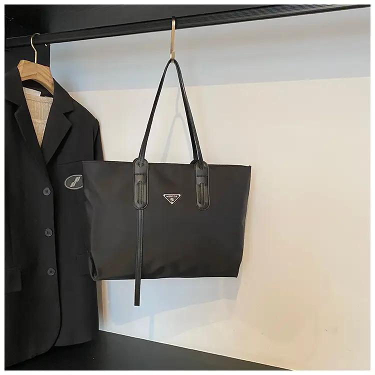 Black Oxford Tote Bag Women 2025 Casual Lightweight — feature 9