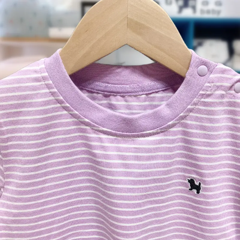 Korean Kids Striped T-Shirt Summer Boys Girls — feature 17