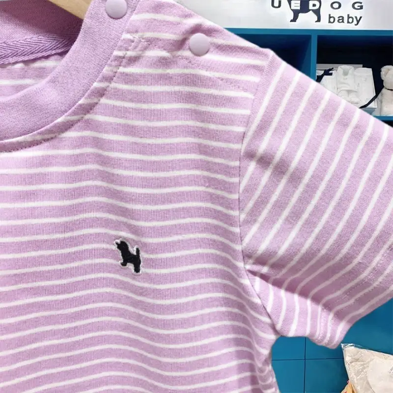 Korean Kids Striped T-Shirt Summer Boys Girls — feature 18