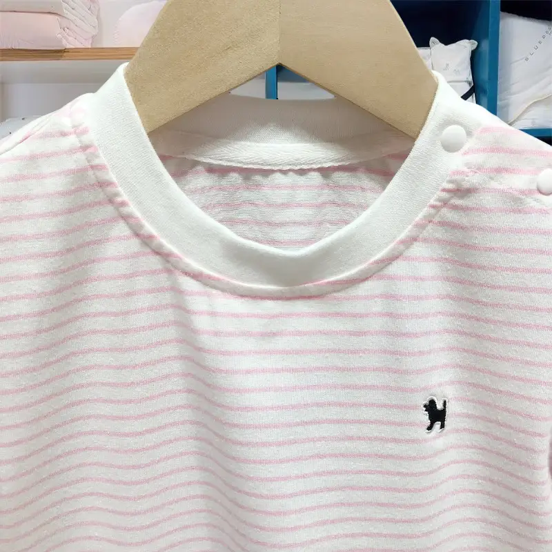Korean Kids Striped T-Shirt Summer Boys Girls — feature 23