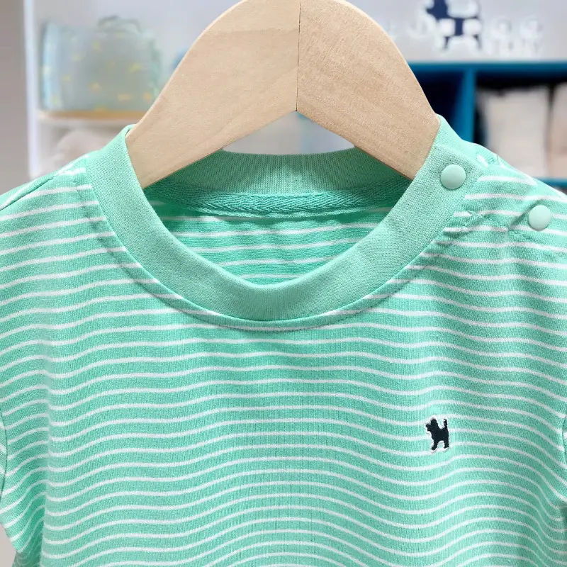 Korean Kids Striped T-Shirt Summer Boys Girls — feature 5