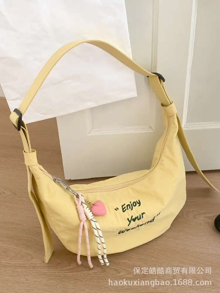 Women Yellow Embroidered Shoulder Crossbody Bag 2025 - Image 3