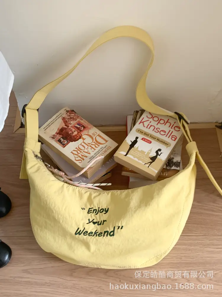 Women Yellow Embroidered Shoulder Crossbody Bag 2025 - Image 5