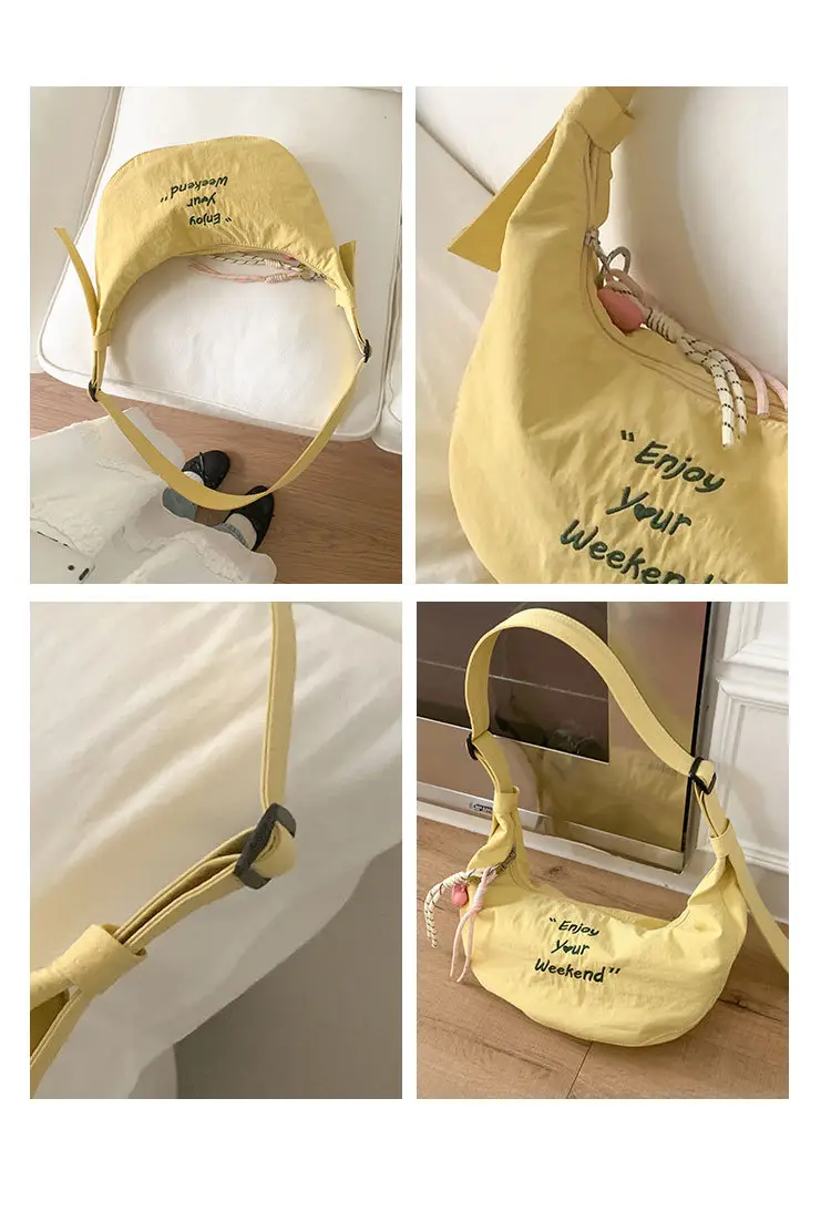Women Yellow Embroidered Shoulder Crossbody Bag 2025 — feature 3