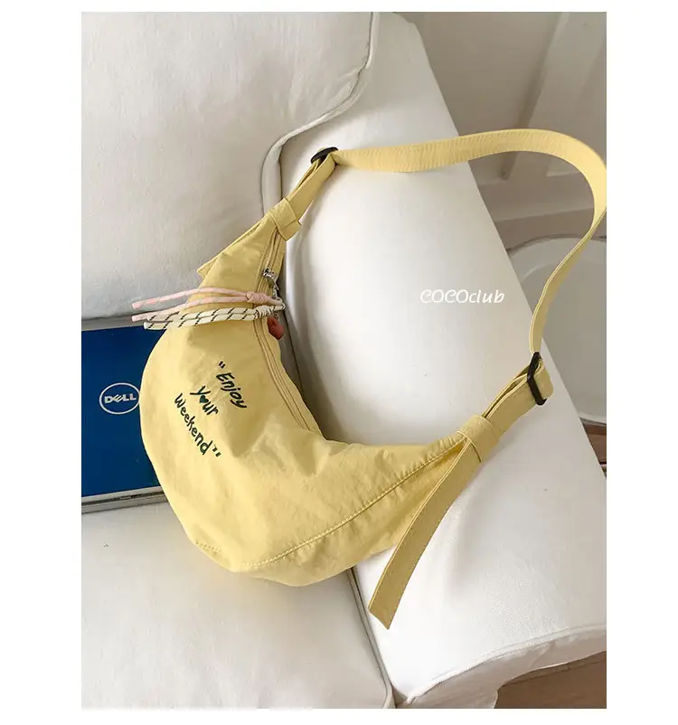 Women Yellow Embroidered Shoulder Crossbody Bag 2025 — feature 5