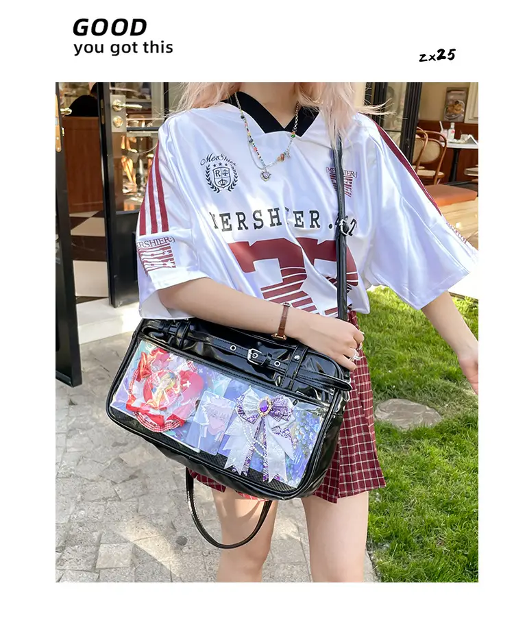 Transparent Two-Dimensional Pain Bag Large Capacity Women's Shoulder Crossbody Tote — feature 14