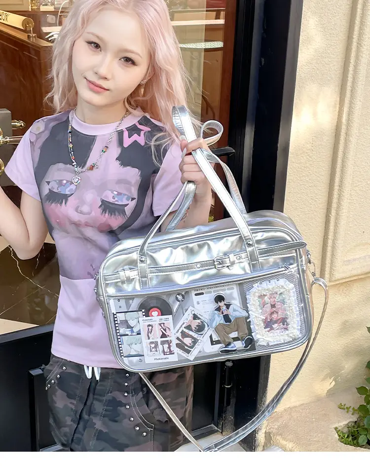 Transparent Two-Dimensional Pain Bag Large Capacity Women's Shoulder Crossbody Tote — feature 19