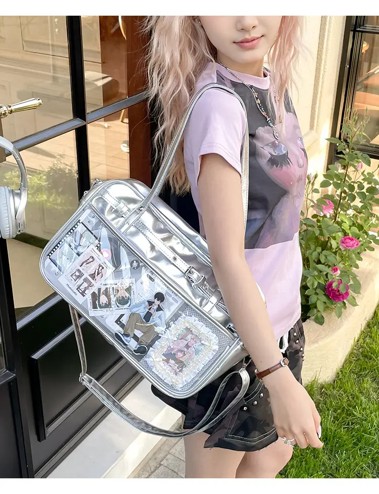 Transparent Two-Dimensional Pain Bag Large Capacity Women's Shoulder Crossbody Tote — feature 21