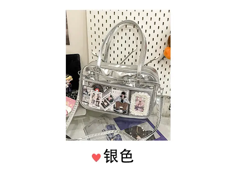 Transparent Two-Dimensional Pain Bag Large Capacity Women's Shoulder Crossbody Tote — feature 9