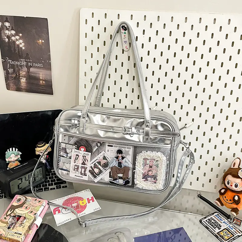 Transparent Two-Dimensional Pain Bag Large Capacity Women's Shoulder Crossbody Tote - Image 3