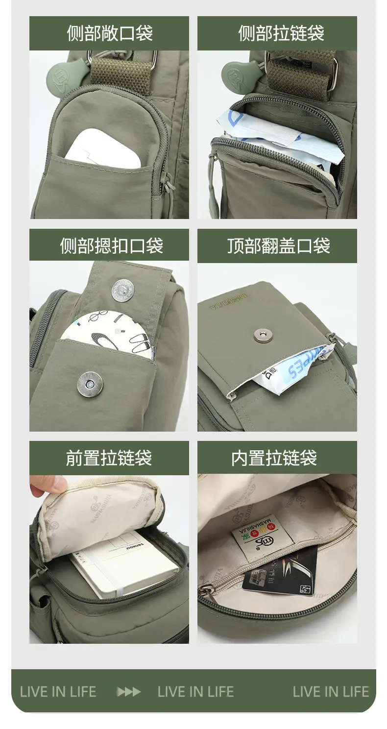Ultra-light Waterproof Crossbody Messenger Bag for Men Women — feature 9