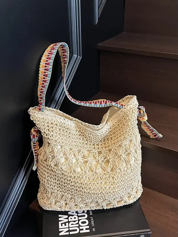 Women Cross-Border Woven Bag Large Capacity Summer Tote - Image 6