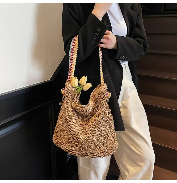 Women Cross-Border Woven Bag Large Capacity Summer Tote — feature 12