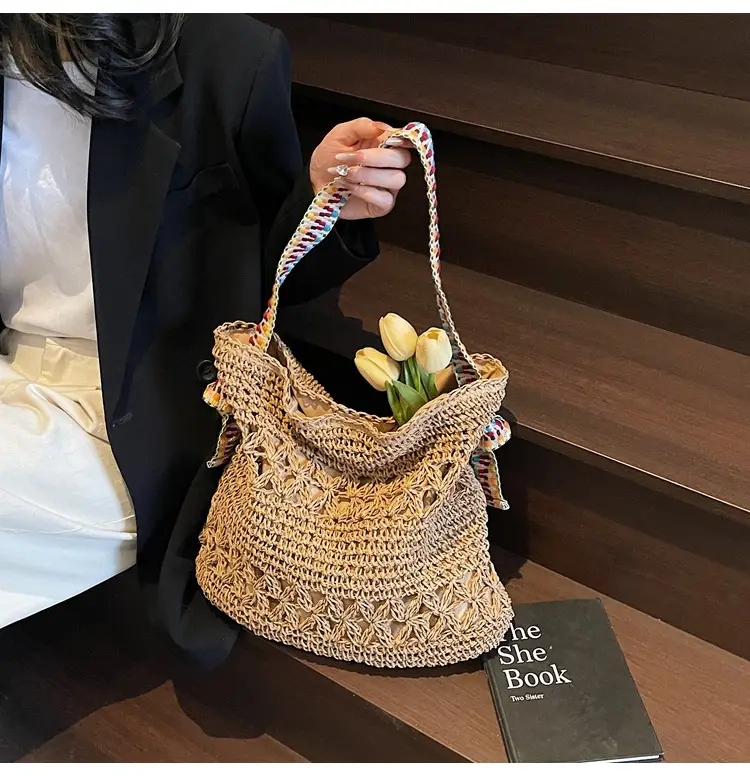 Women Cross-Border Woven Bag Large Capacity Summer Tote — feature 13