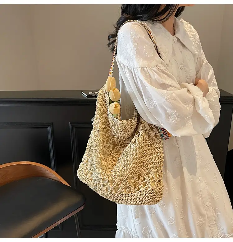 Women Cross-Border Woven Bag Large Capacity Summer Tote — feature 18