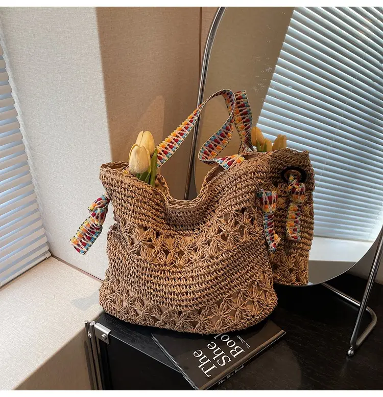 Women Cross-Border Woven Bag Large Capacity Summer Tote — feature 19