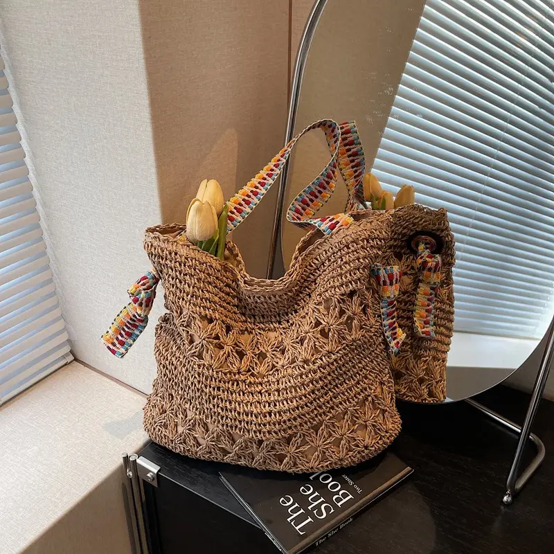 Women Cross-Border Woven Bag Large Capacity Summer Tote - Image 2