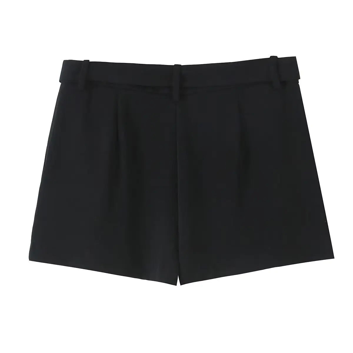 Black Belted A-Line Women's Shorts 9929027 - Image 2