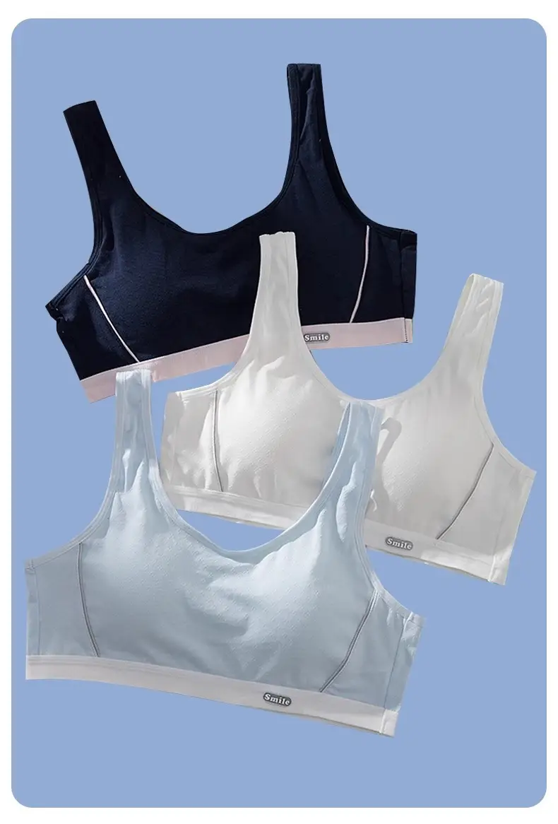 Sports Underwear for High School Students Puberty Vest Shock-proof Running Junior High School Students Breathable Big Boy Girl Bra — feature 15