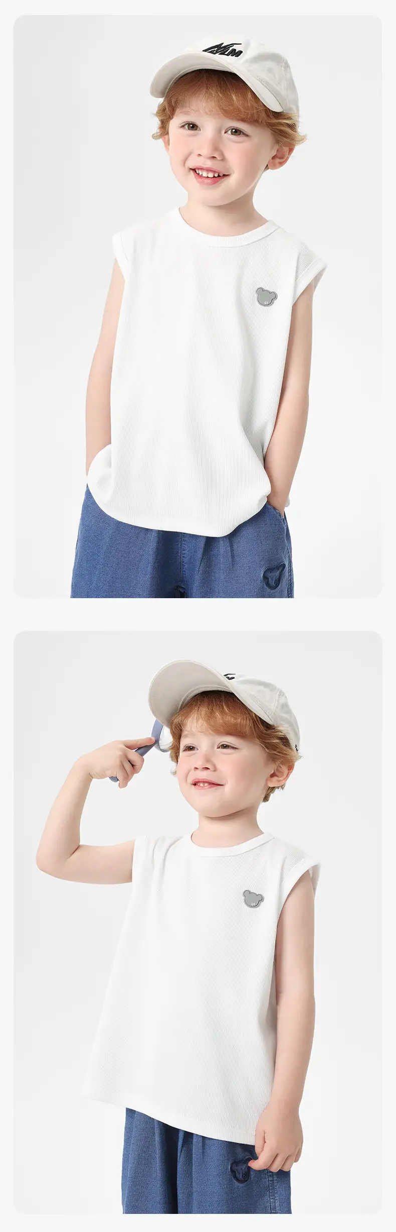 Right European Boys' Sleeveless Vest Summer Light Blue 2026 — feature 11