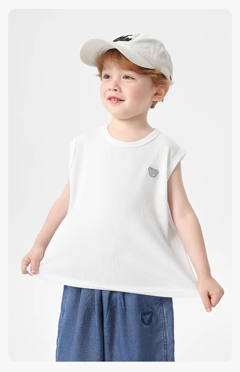 Right European Boys' Sleeveless Vest Summer Light Blue 2026 — feature 12