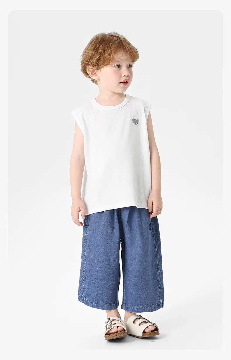 Right European Boys' Sleeveless Vest Summer Light Blue 2026 — feature 14